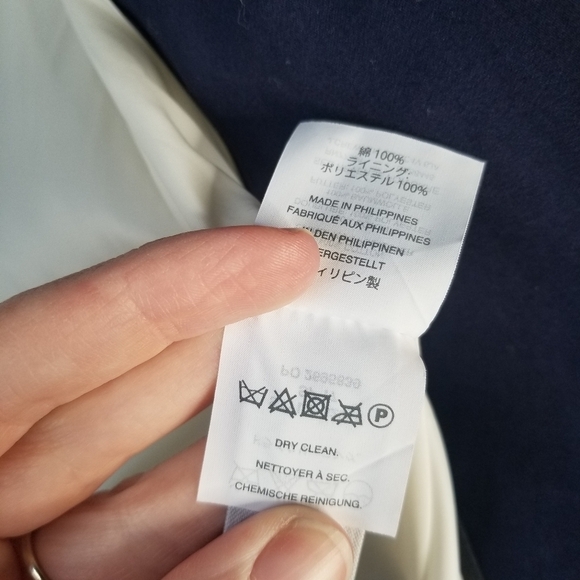 NWT J.Crew Puckered Gingham Navy White Blazer Size 0 Academia Preppy - Picture 10 of 16